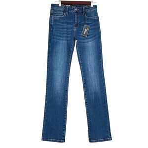 MikuRi Women Jeans Blue Denim Style‎ 5127 Be Different Straight Leg Pants